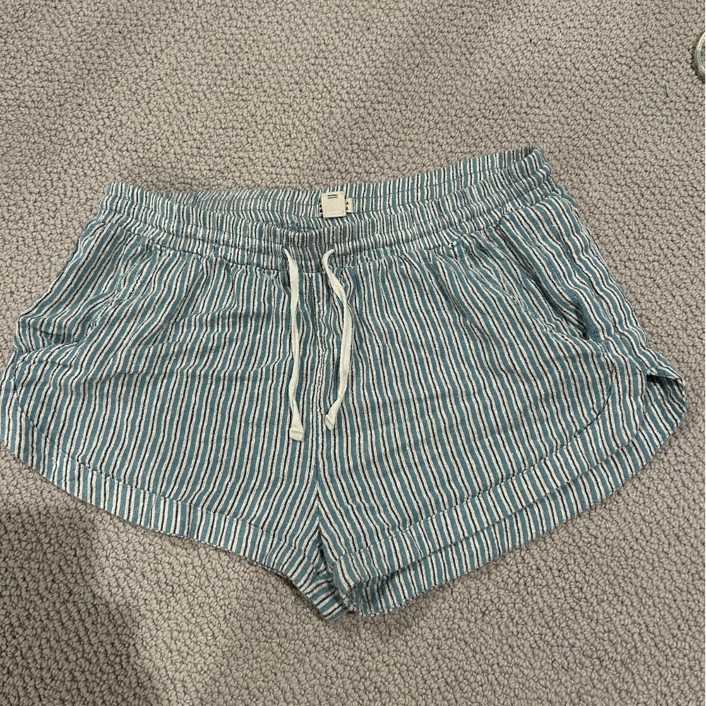 Billabong Blue and White Shorts with Stripes